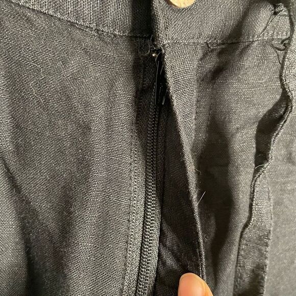 Cubavera Mens Linen Pant XXL Black Casual Lightweight Adjustable Vacay Tropical - Picture 6 of 7